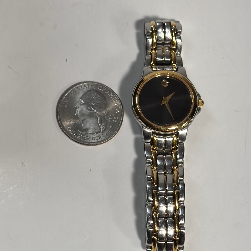 Movado Museum Ladies Two Tone Watch-Vintage - Picture 7 of 12